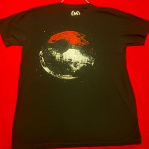 Pokemon/Deathstar graphic tee shirt